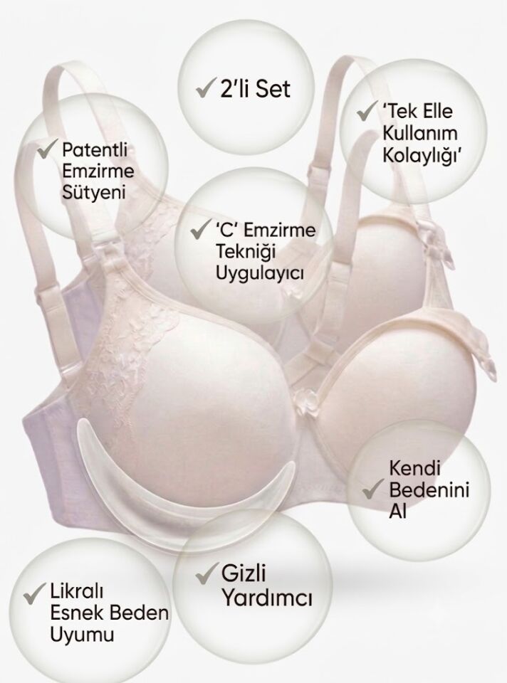 2li Emzirme Destek Sütyeni