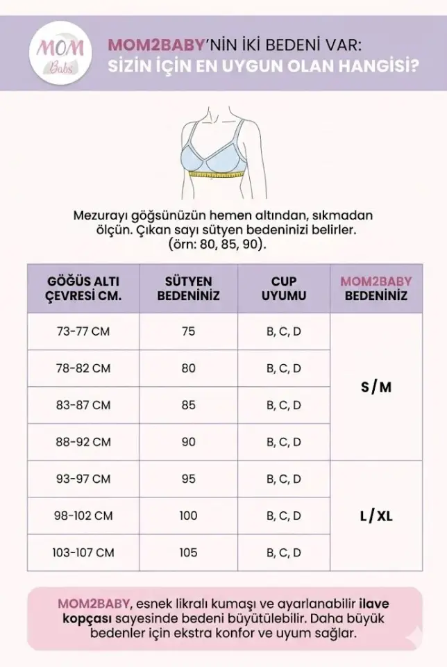 2li Emzirme Destek Sütyeni S-M - EKRU-SİYAH